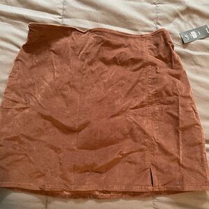 Bluenotes Rust Corduroy Mini Skirt